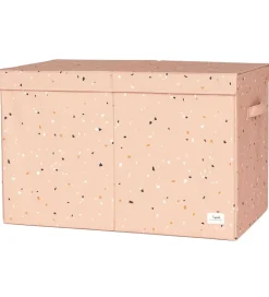 3 Sprouts Opbevaringskasse m. Låg - 63x38x39 cm - Terrazzo/Clay