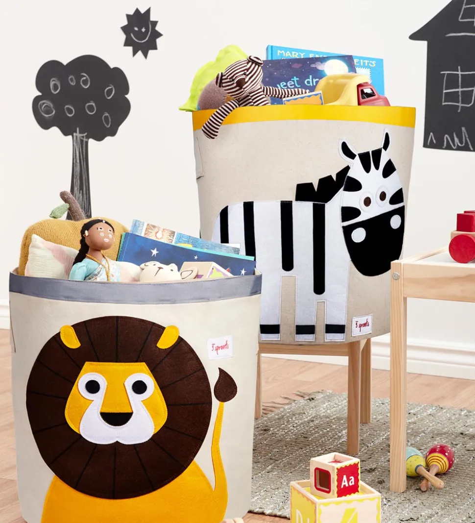 3 Sprouts Opbevaringskurv - 44,5x43 cm - Løve