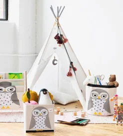 3 Sprouts Opbevaringskurv - 44,5x43 cm - Sneugle