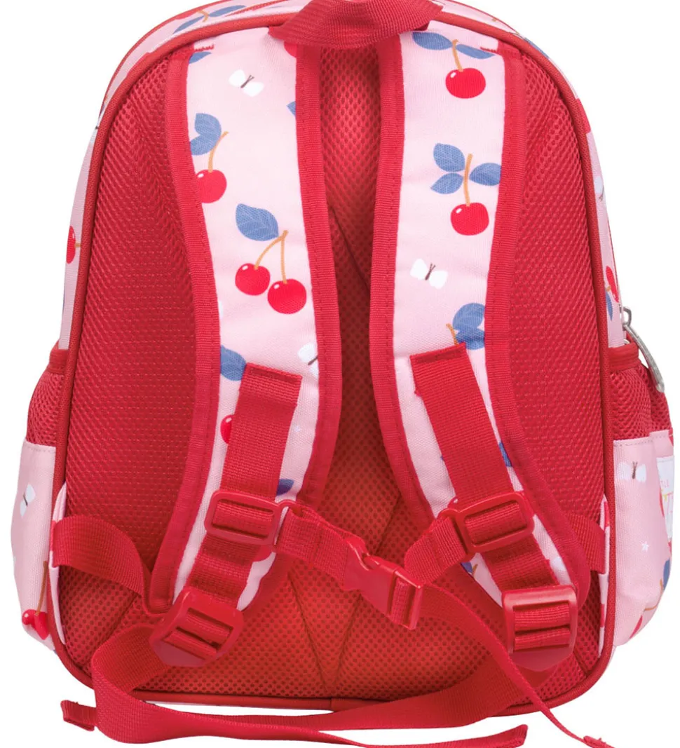 A Little Lovely Company Børnehavetaske m. Termolomme - Kirsebær