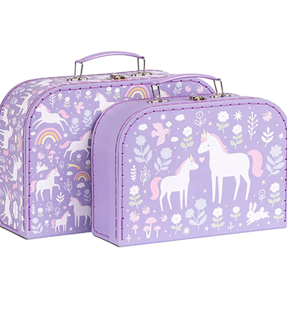 A Little Lovely Company Kuffertsæt - 2 stk. - 29x20/25,5x18 cm -