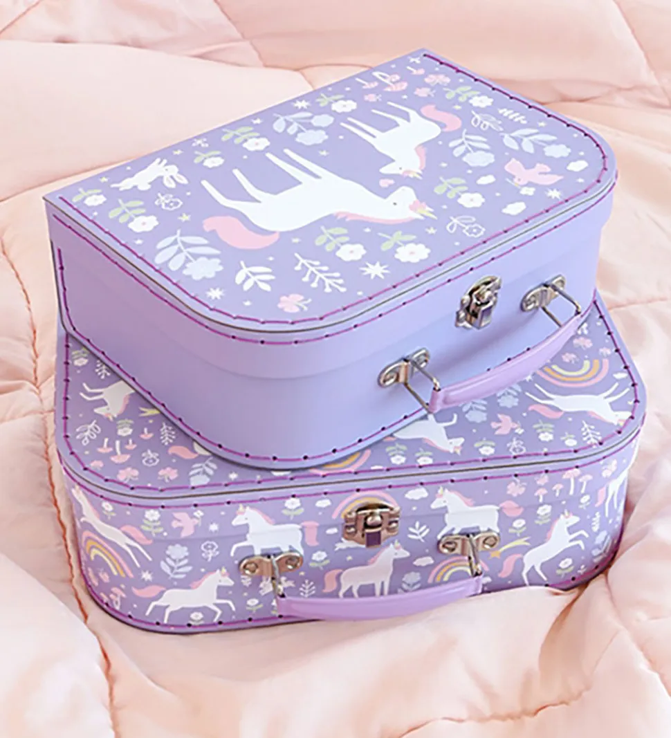 A Little Lovely Company Kuffertsæt - 2 stk. - 29x20/25,5x18 cm -