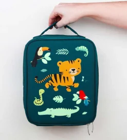 A Little Lovely Company Køletaske - Petroleum m. Jungle