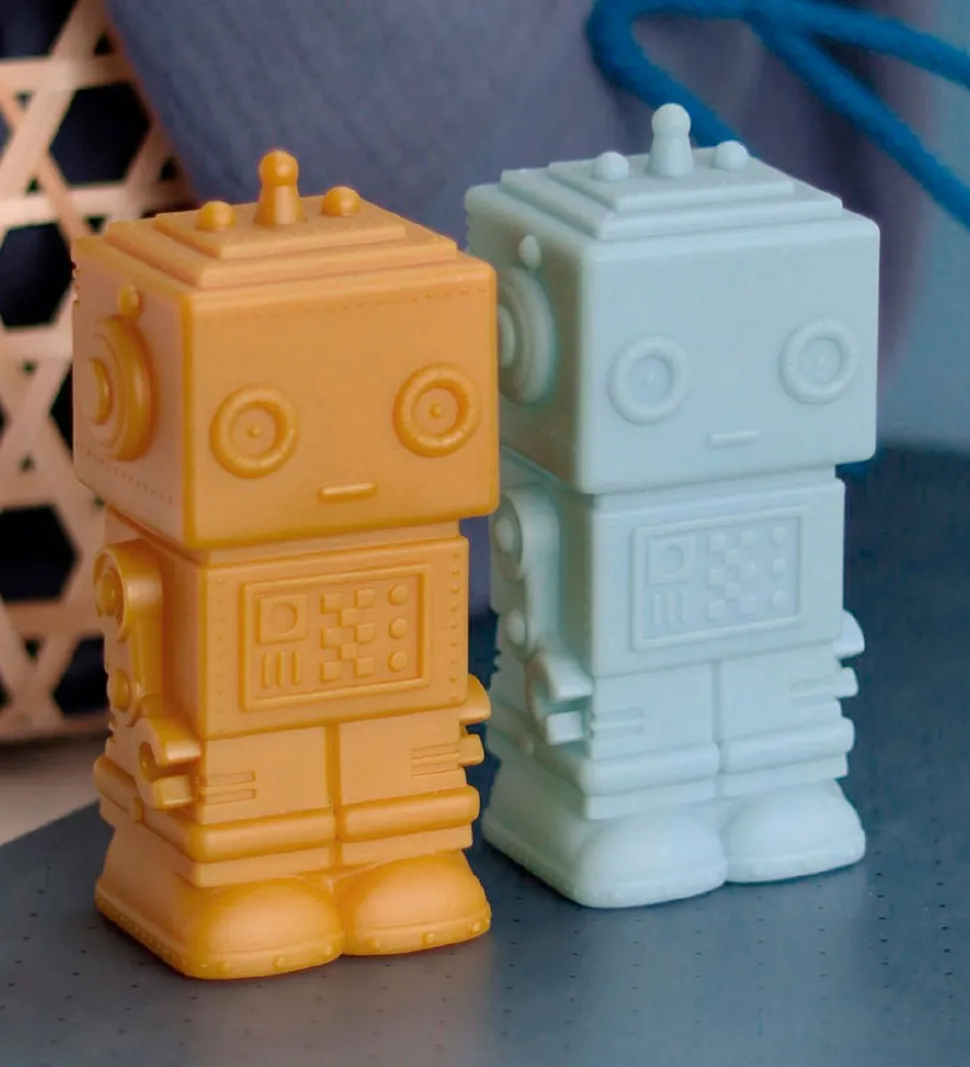 A Little Lovely Company Lampe - 14 cm - Robot - Aztec Gold