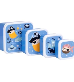 A Little Lovely Company Madkassesæt - 4 stk - Pirates
