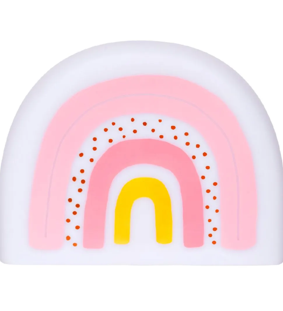 A Little Lovely Company Natlampe - 21 cm - Rainbow - Hvid/Rosa