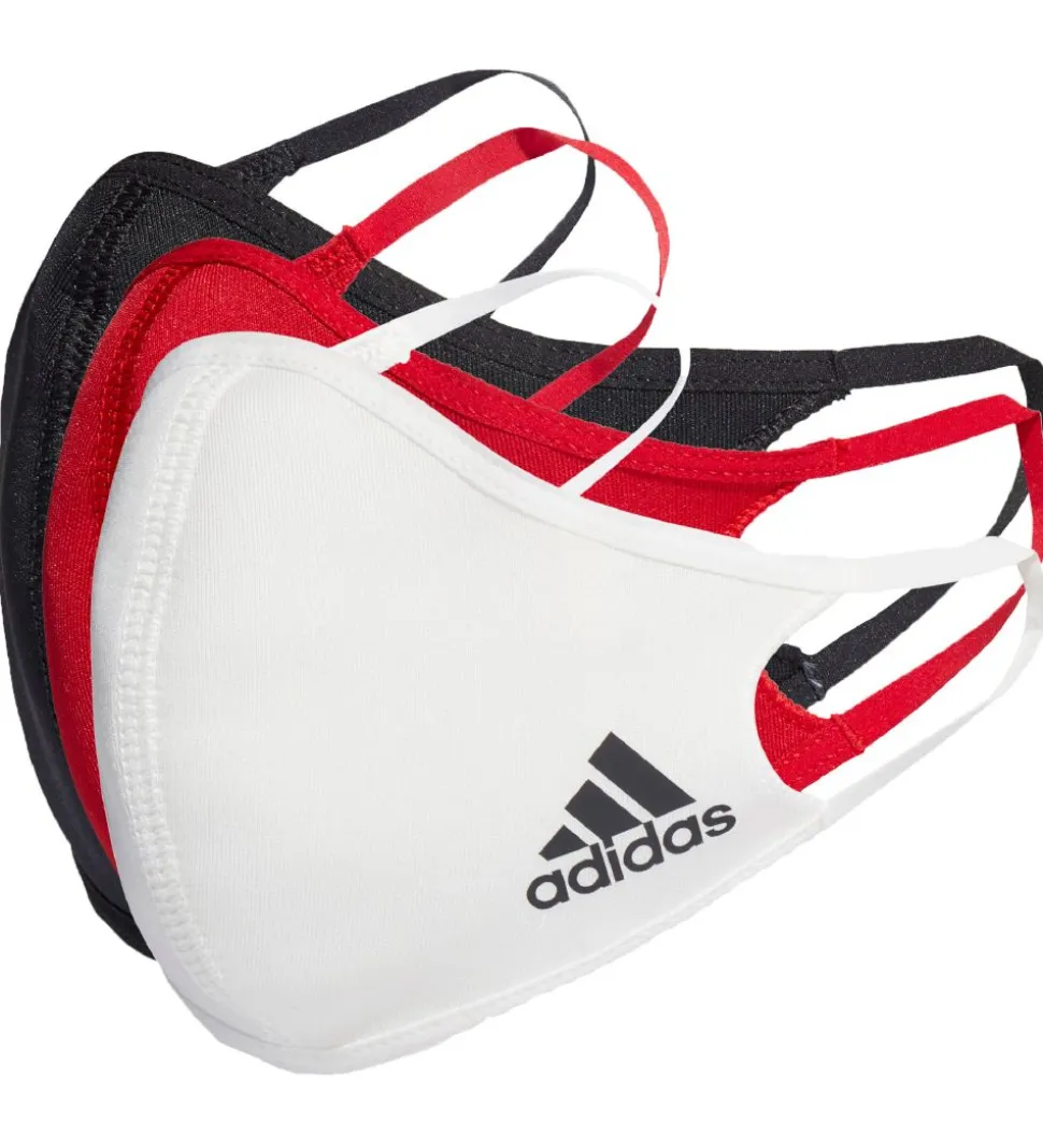 adidas Performance Mundbind - 3-pak - Sort/Hvid/Rød