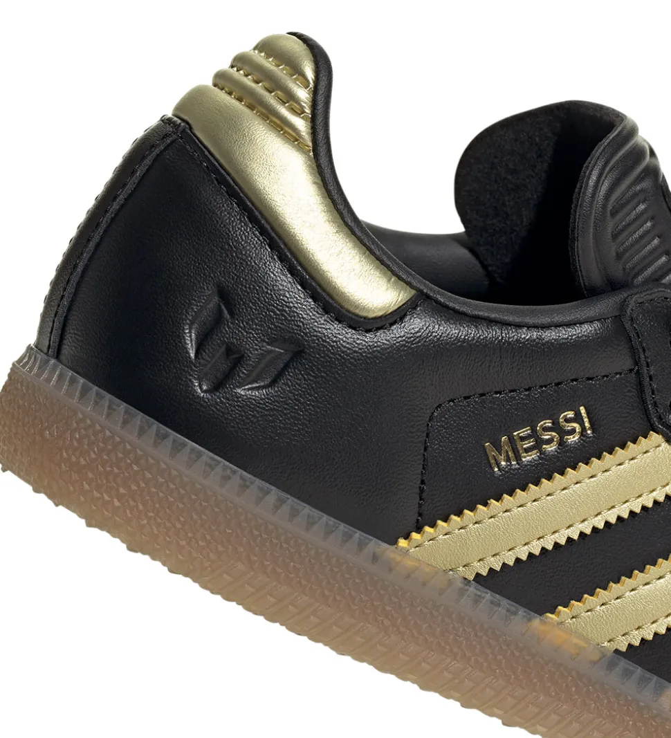 adidas Performance Sko - SAMBA MESSI J - CBLACK/GOLDMT/GUM4