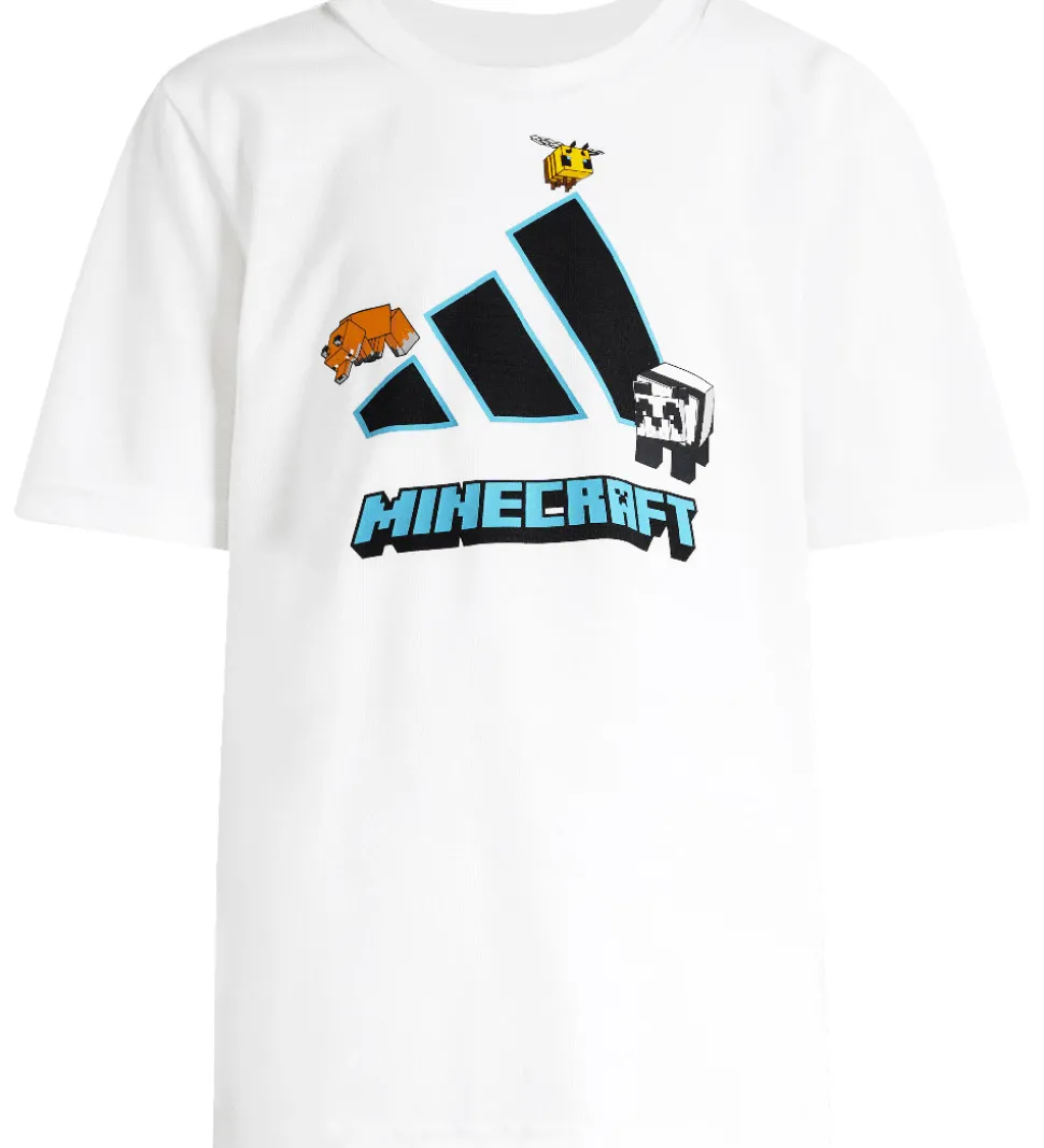 adidas Performance T-shirt - Minecraft - Hvid