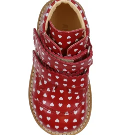 Angulus Begyndersko - Rød/Hvid m. Hjerter