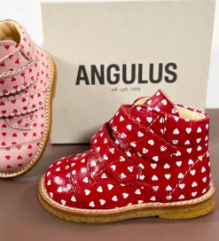 Angulus Begyndersko - Rød/Hvid m. Hjerter