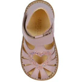 Angulus Sandaler - Hjertesandal - Pale Rose/Rose Glitter