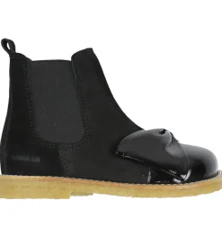 Angulus Støvler - Chelsea - Sort m. Sløjfe