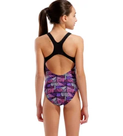 Arena Badedragt - Candies - Sort/Lilla