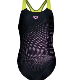 Arena Badedragt - Dim Light - Sort/Artic Lime