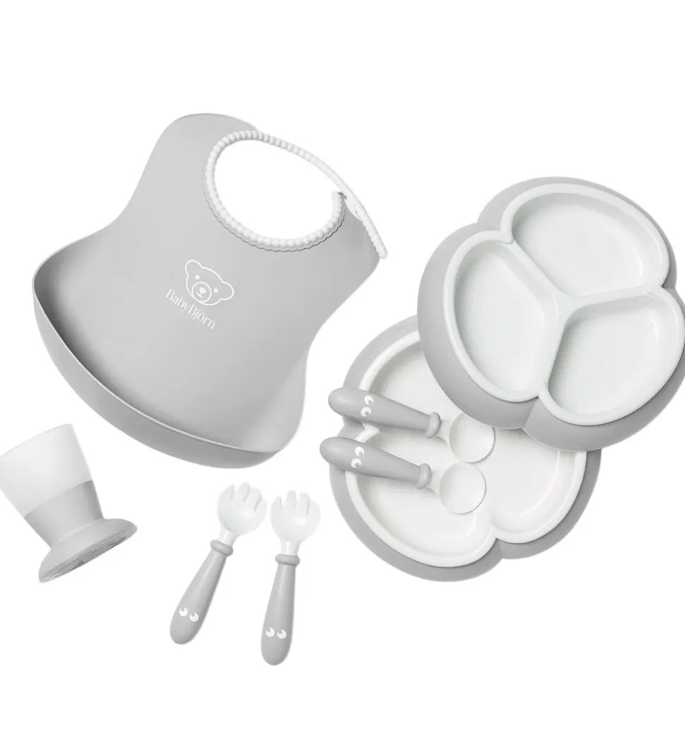 BabyBjörn Spisesæt - 8 Dele - Grå