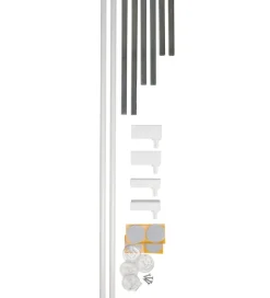 BabyDan Forlænger - Extend-A-Gate - 2 stk. - 73x7 cm - Hvid