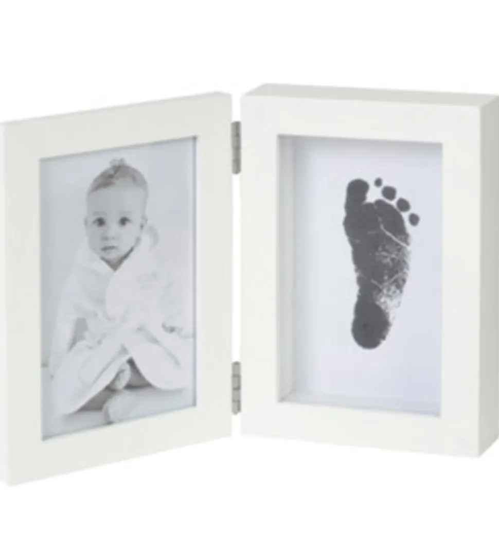 BAMBAM Billedramme m. Fod-/Håndaftryk - Hvid