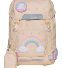 Beckmann Skoletaske - Classic - Heart - Gul