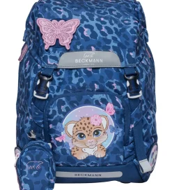 Beckmann Skoletaske - Classic - Cheetah - Mørkeblå