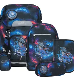 Beckmann Skoletaskesæt - Classic - Ninja Elements - Sort