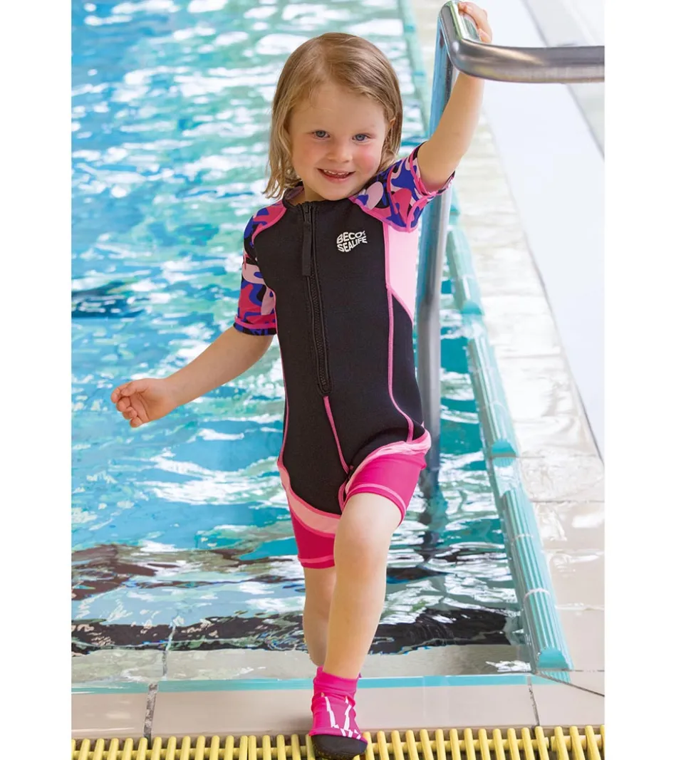 BECO Badesokker m. Skridsikker Bund - Pink