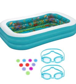 Bestway Badebassin m. Tilbehør - 262 x 175 cm - 3D Undersea Adve