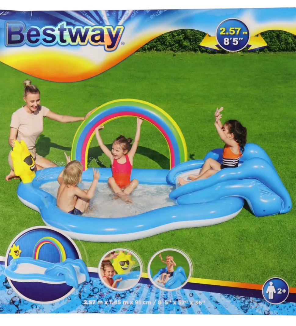 Bestway Legebassin - Rainbow N' Shine - 2.57mx1.45mx91cm