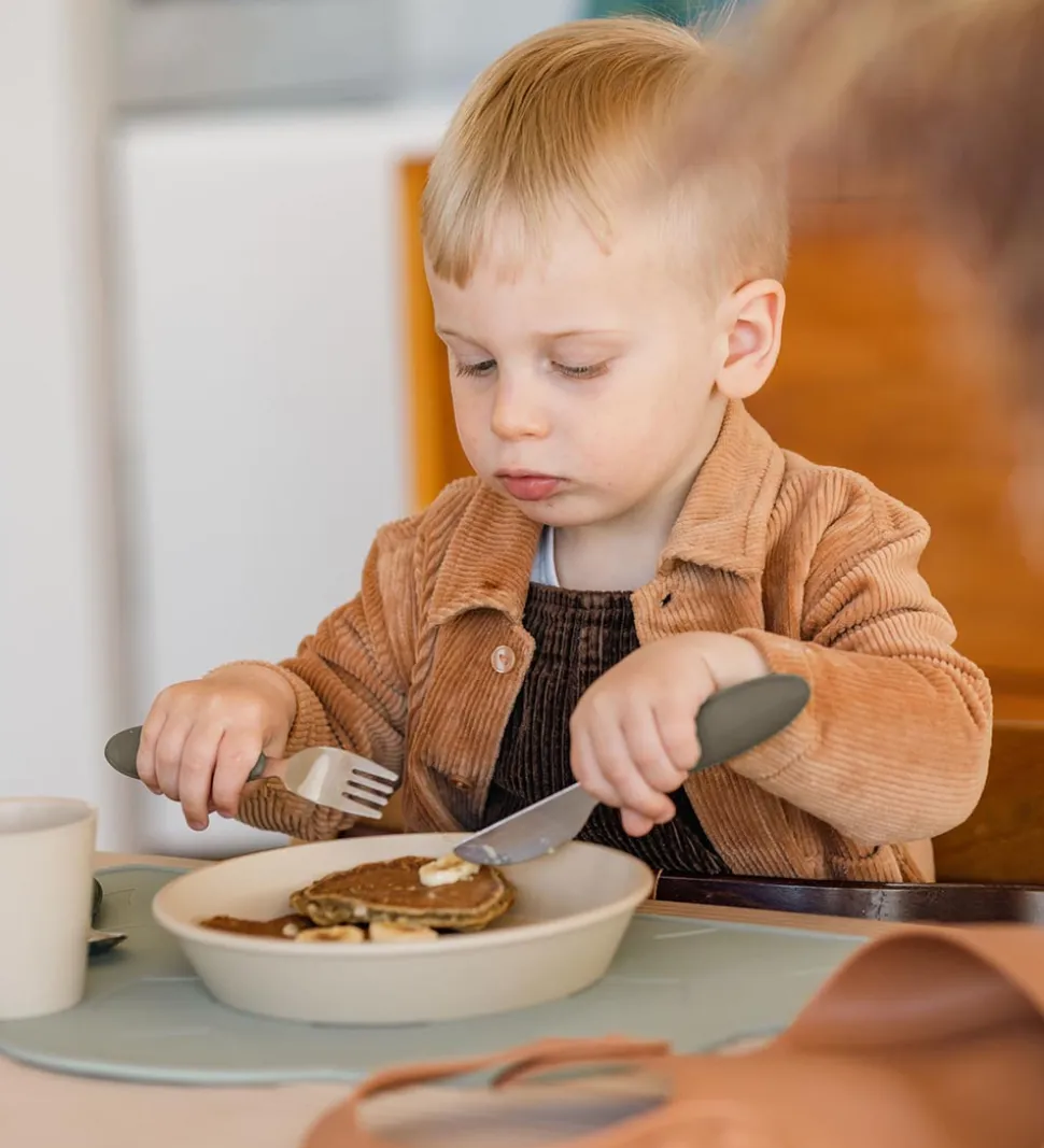 BIBS Børnebestik - 3-Pak - Dark Oak