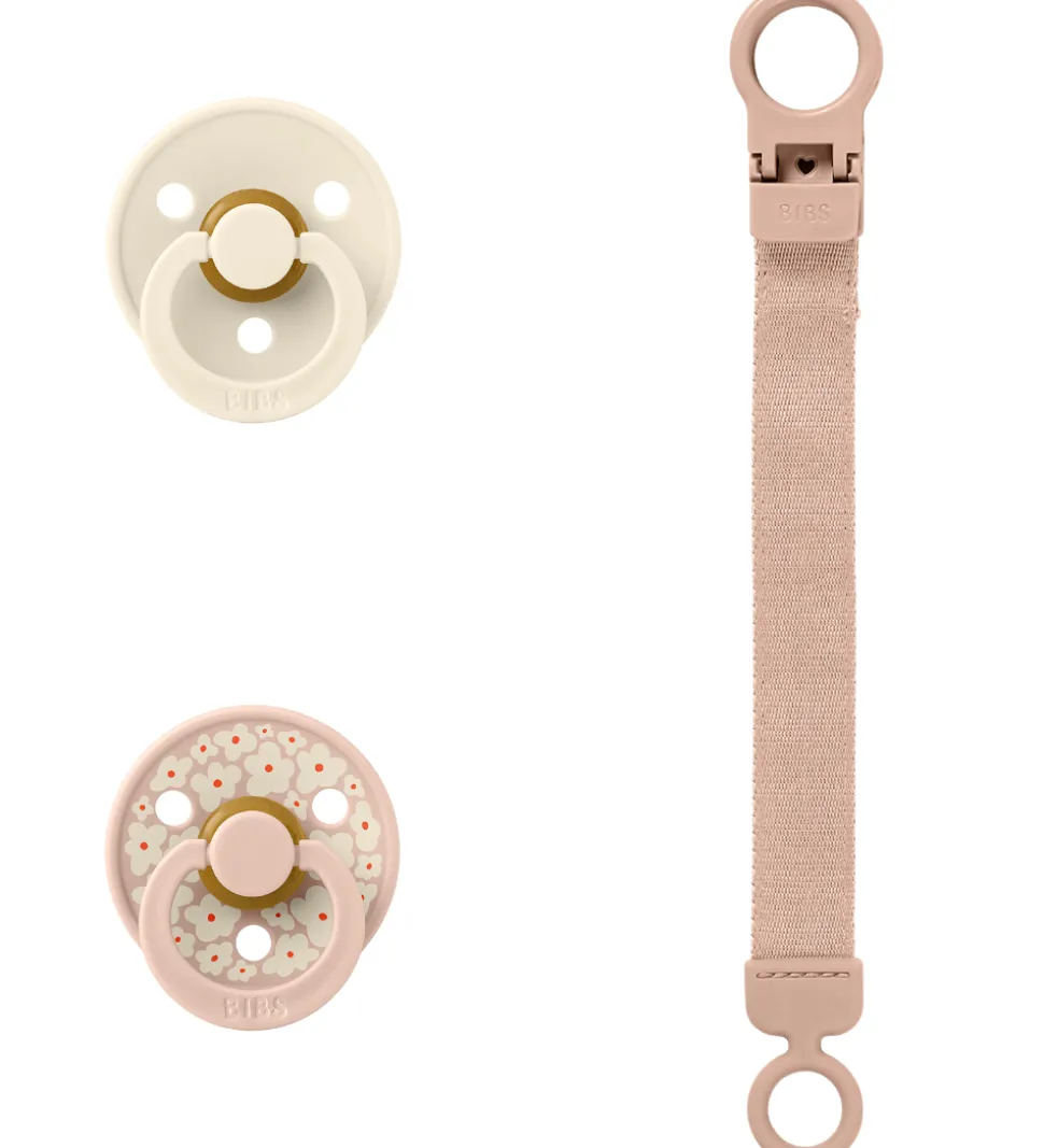 BIBS Colour Gavesæt - Sutter/Suttesnor - Str. 2 - Blush