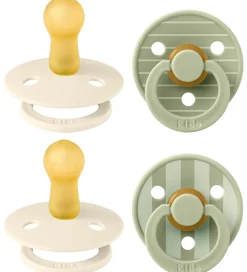 BIBS Colour Sutter - 4-pak - Str. 2 - Ivory/Vanilla/Sage
