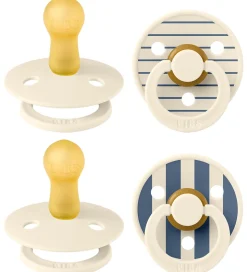 BIBS Colour Sutter - 4-pak - Str. 2 - Ivory/Vanilla/Steel Blue