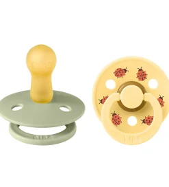 BIBS Colour Sutter - Str. 2 - 2-pak - Rund - Sage Mix