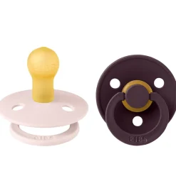 BIBS Colour Sutter - Str. 1 - 2-pak - Rund - Petal/Plum