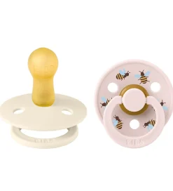 BIBS Colour Sutter - Str. 2 - 2-pak - Rund - Ivory Mix