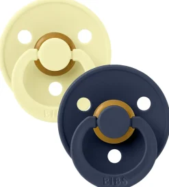 BIBS Colour Sutter - Str. 1 - 2-pak - Rund - Luna/Deep Space