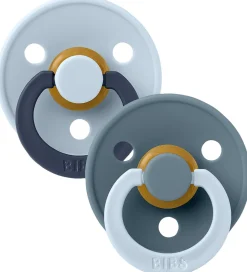 BIBS Colour Sutter - Str. 3 - 2-pak - Rund - Baby Blue Petrol