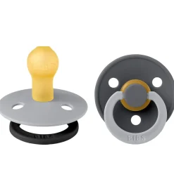 BIBS Colour Sutter - Str. 1 - 2-pak - Rund - Cloud Iron Mix