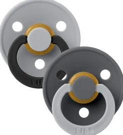 BIBS Colour Sutter - Str. 1 - 2-pak - Rund - Cloud Iron Mix