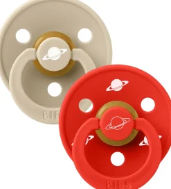 Bibs Colour sutter - Str. 2 - 2-pak - Rund - Planet Nusa - Vanil