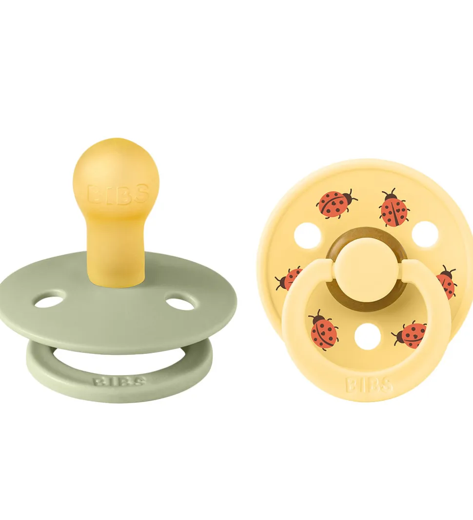 BIBS Colour Sutter - Str. 1 - 2-pak - Rund - Sage Mix