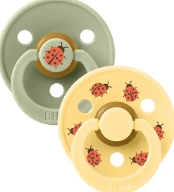 BIBS Colour Sutter - Str. 1 - 2-pak - Rund - Sage Mix