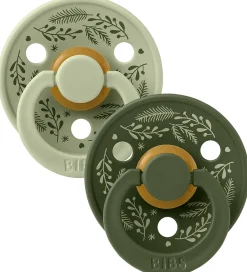 BIBS Colour Sutter - Str. 1 - 2-pak - Haliday Leaf - Sage/Hunter