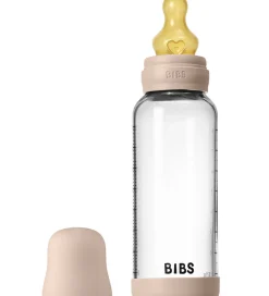 BIBS Sutteflaske - 240 ml - Glas/Naturgummi - Blush