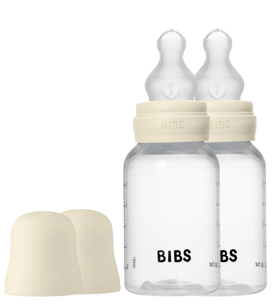 Bibs Sutteflaske - 2-pak - 150 ml - PP/Silikone - Ivory