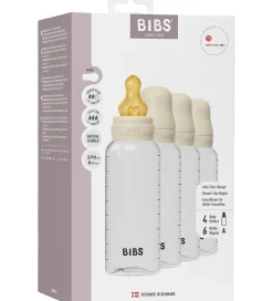 BIBS Sutteflasker - 4-pak - 270 ml - Naturgummi - Ivory