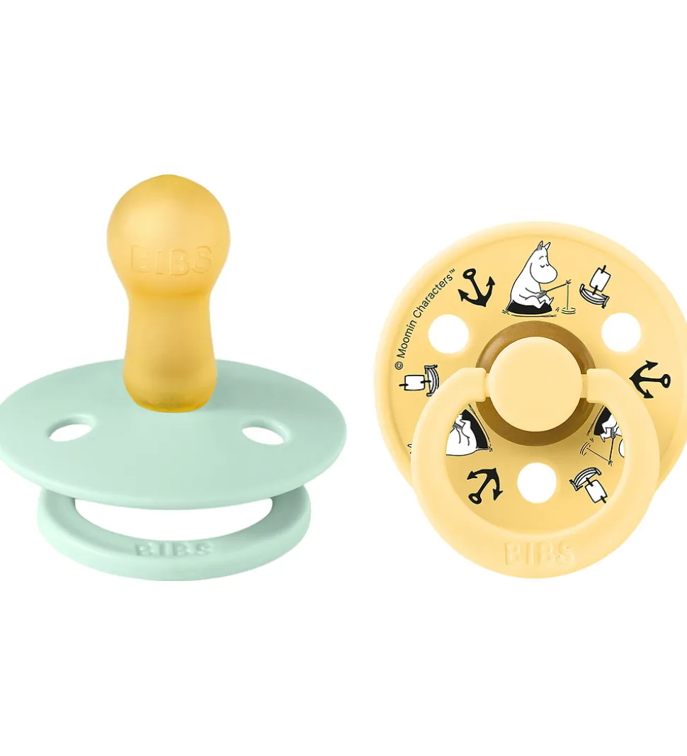 BIBS x Moomin Colour Sutter - Str. 2 - 2-pak - Nordic Mint Mix