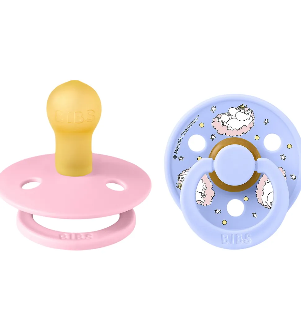 BIBS x Moomin Colour Sutter - Str. 1 - 2-pak - Baby Pink Mix
