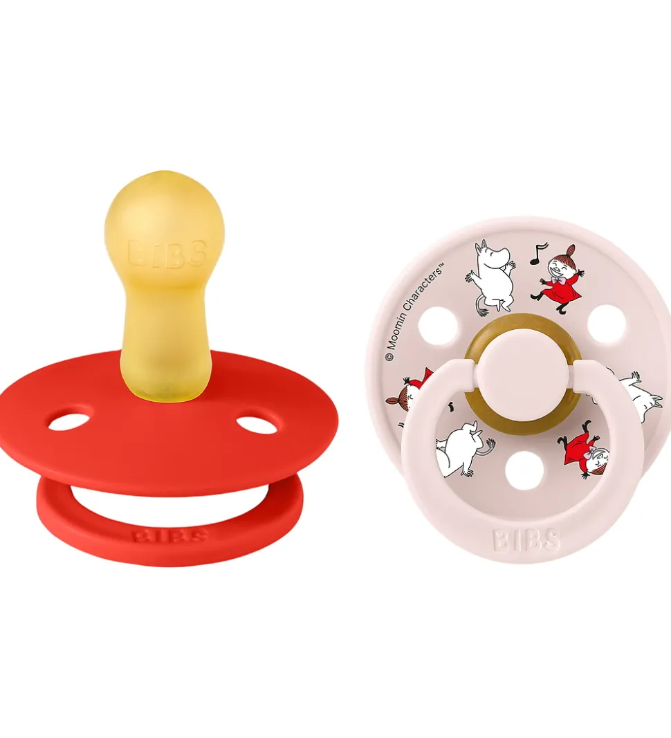 BIBS x Moomin Colour Sutter - Str. 2 - 2-pak - Candy Apple Mix