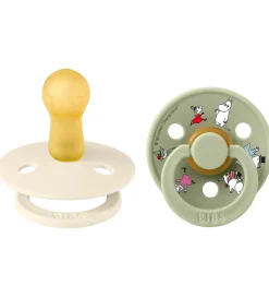 BIBS x Moomin Colour Sutter - Str. 2 - 2-pak - Ivory Mix
